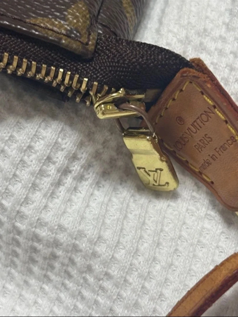Louis Vuitton Monogram Canvas Wristlet Pouch in Dark Brown